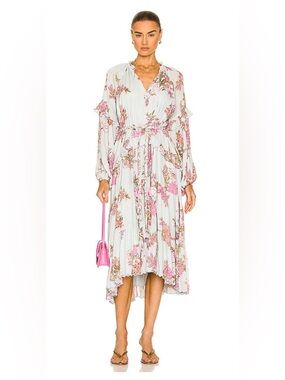 HEMANT AND NANDITA Asia Belted Midi Dress